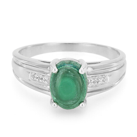 Zilveren ring met een Malachiet