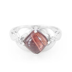 Bague en argent et Œil-de-tigre rouge