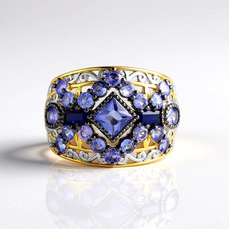 Anello in argento con Tanzanite (Gems en Vogue)