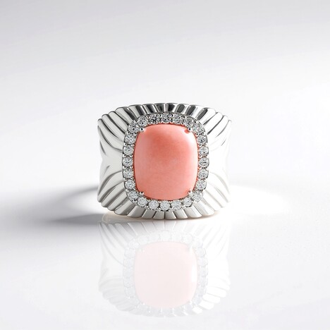 Anello in argento con Opale Rosa (de Melo Essence)