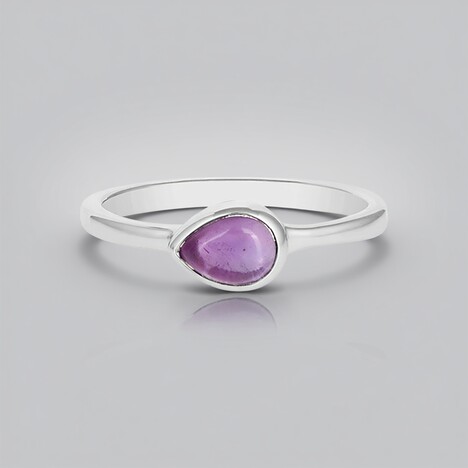 Anello in argento con Ametista Zambiana
