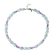 Collier en argent et Aigue-marine
