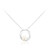 Zilveren halsketting met een Witte zoetwater kweekparel