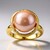 Anello in argento con Perla Ming color Pesca (TPC)