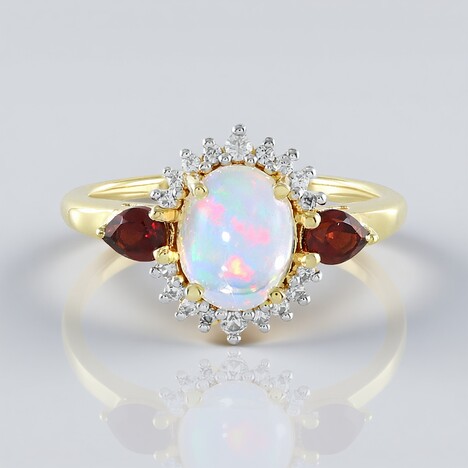 Anello in argento con Opale di Welo