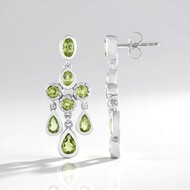Pendientes en plata con Peridoto