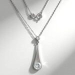 Collana in argento con Topazio Bianco
