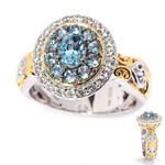 Zilveren ring met een Tanzania aquamarijn (Gems en Vogue)