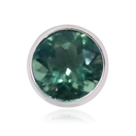 Colgante en plata con Fluorita azul petróleo (MONOSONO COLLECTION)