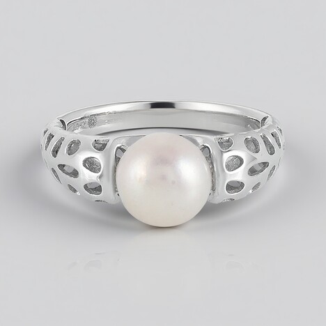 Anello in oro con Perla d'Acqua Dolce Bianca (Ornaments by de Melo)