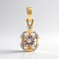 Ciondolo in oro con MORGANITE MARROPINO AAA