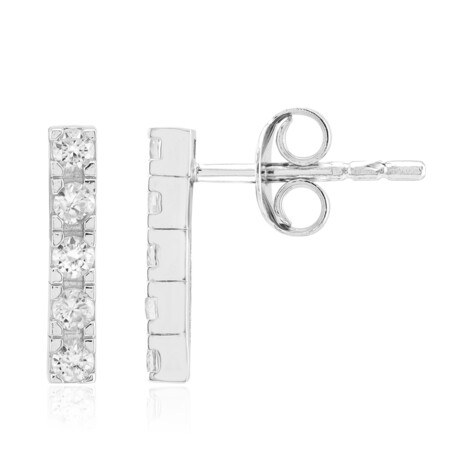 Zilveren oorbellen met zirkonen