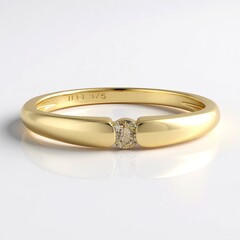 Anello in oro con Diamante Champagne I2