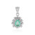 Zilveren hanger met een Colombiaanse smaragd