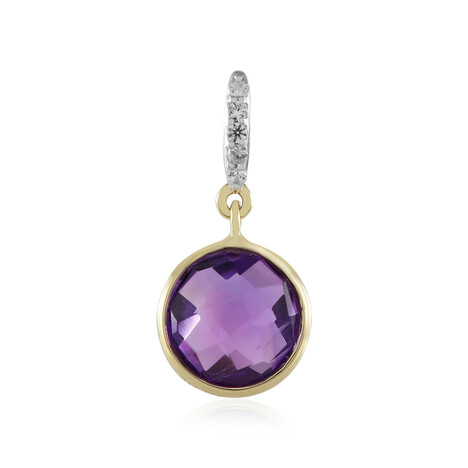Gouden hanger met een amethist