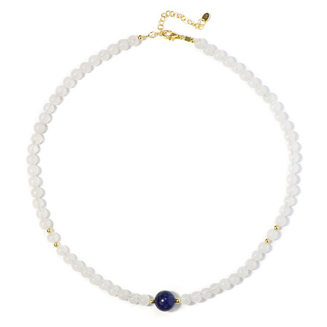 Edelstein-Silberhalskette