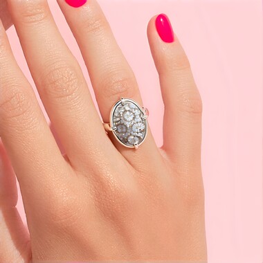 Anillo en plata con Piedra petoskey