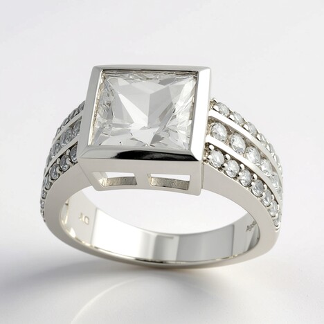 Anello in argento con Danburite