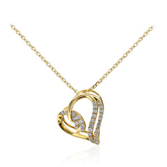 SI2 (H) Brillant-Goldhalskette (Smithsonian)