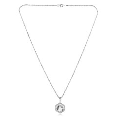 Collana in argento con Topazio Bianco