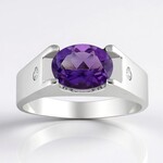 Anello in argento con Ametista del Marocco