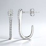 Orecchini in argento con Topazio Bianco (Adela Silber)