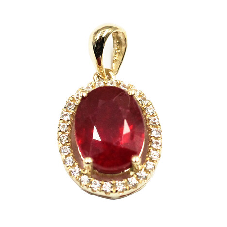 Mosambik-Rubin-Goldanhänger