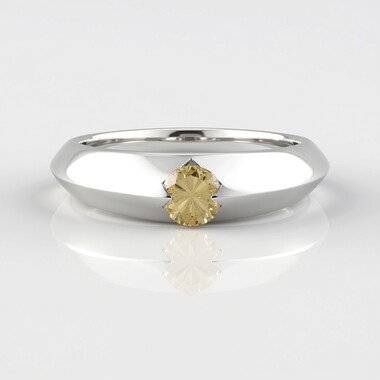 I2 Champagne Diamond Silver Ring (de Melo Essence)