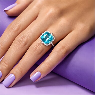 Bague en argent et Topaze de Marambaia (PHANTASIA)