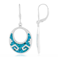 Pendientes en plata con Turquesa azul del Mohave Kingman (Jones Lee)