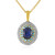 Zilveren halsketting met een blauwe ster saffier