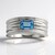 Anello in argento con Topazio Blu Svizzero (TPC)