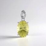 Pendentif en argent et Quartz citron