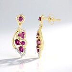 Orecchini in argento con Rodolite