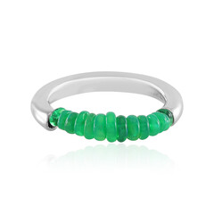 Zilveren ring met Groene Ethiopische Opalen