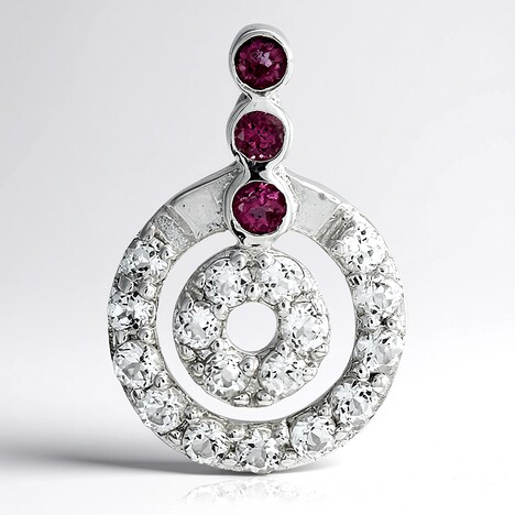 Ciondolo in argento con Rubellite