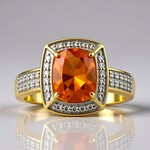 Anello in oro con Topazio Tepetate
