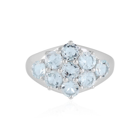 Himmelblauer Topas-Silberring