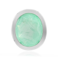 Colgante en plata con Cuarzo verde pastel