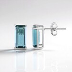 Orecchini in argento con Fluorite Blu Caraibico
