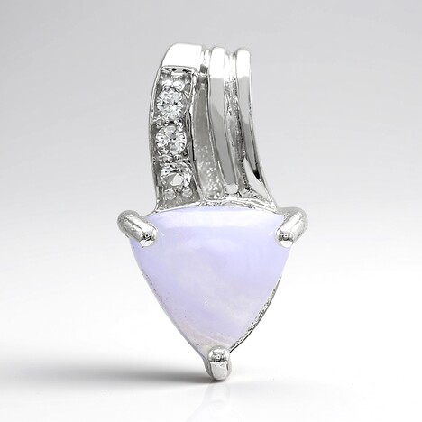Ciondolo in argento con Agata Lace Blu