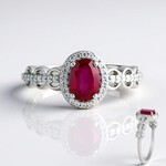 Anello in argento con Rubino Bemainty
