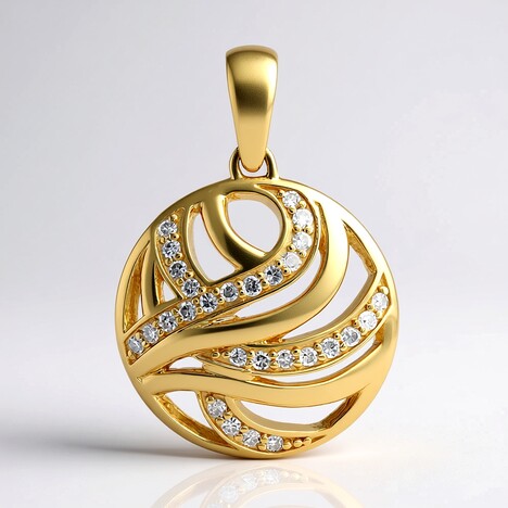 Ciondolo in oro con Diamante I2 (H) (de Melo Gold)