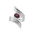 Magenta Garnet Silver Ring (de Melo)