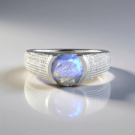 Anello in argento con Labradorite (de Melo)