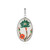 White Marble Silver Pendant