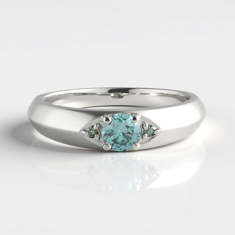 Anello in oro con Diamante Blu Cielo I2 (KM by Juwelo)