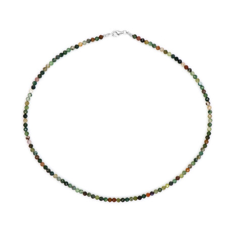 Collana in argento con Agata Muschiata