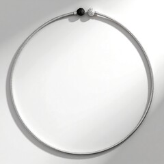 Collana rigida in argento con Spinello Nero