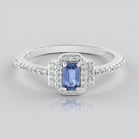 Anello in argento con Zaffiro Ceylon Blu (non riscaldato)